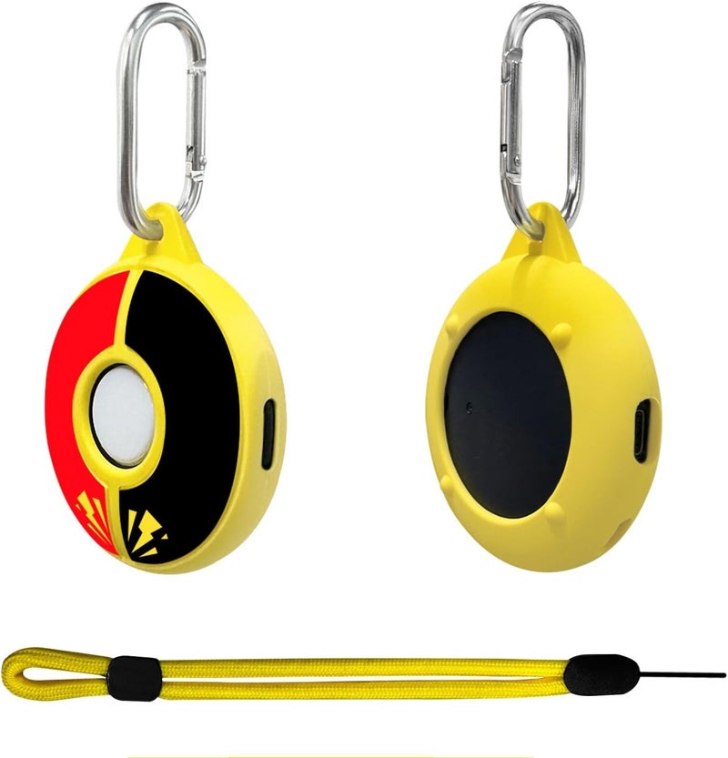 Chanvoo Silicone Protective Case for Poke GO Plus + (2023) with Keychain & Wrist Strap, Soft Skin Cover Shell - Yellow - Image 1